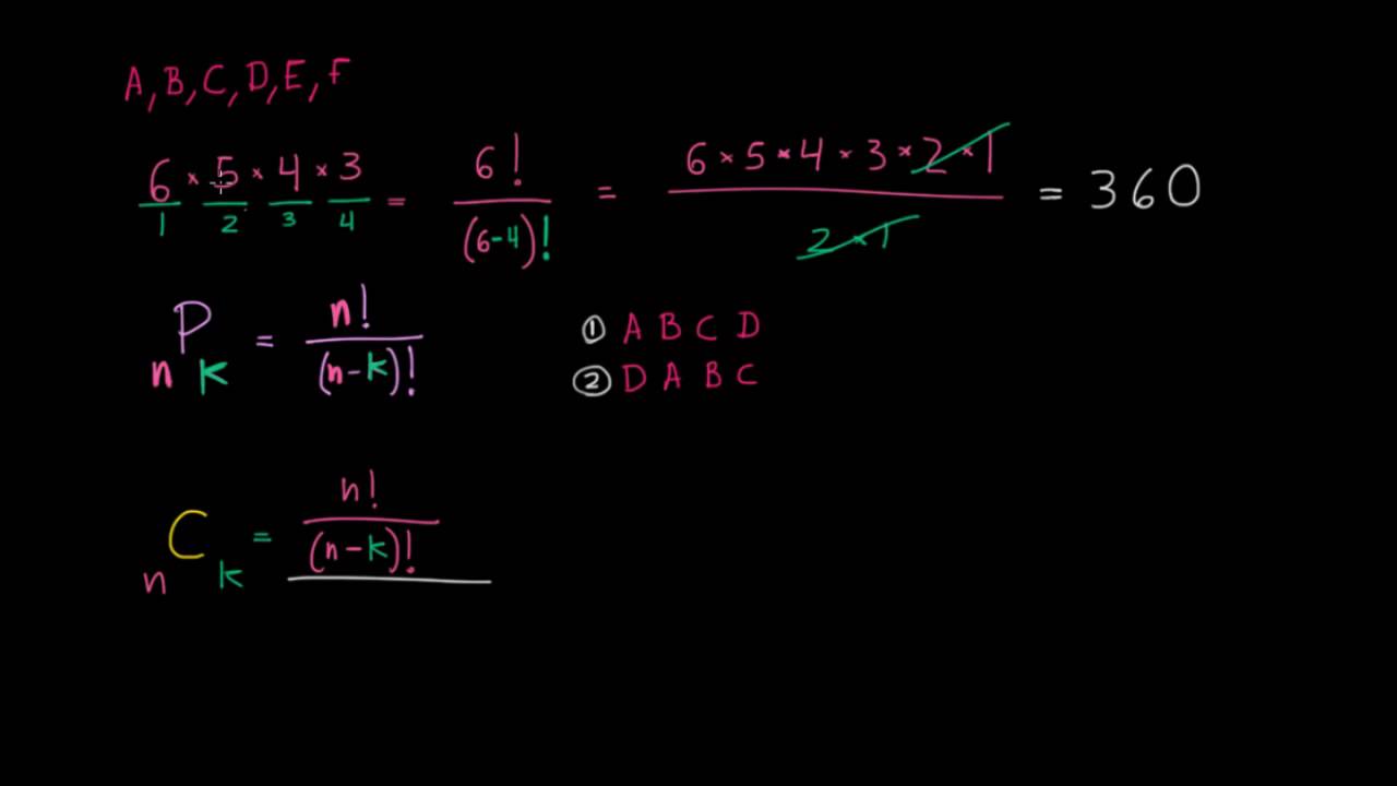 Fórmula De Número De Combinaciones - YouTube