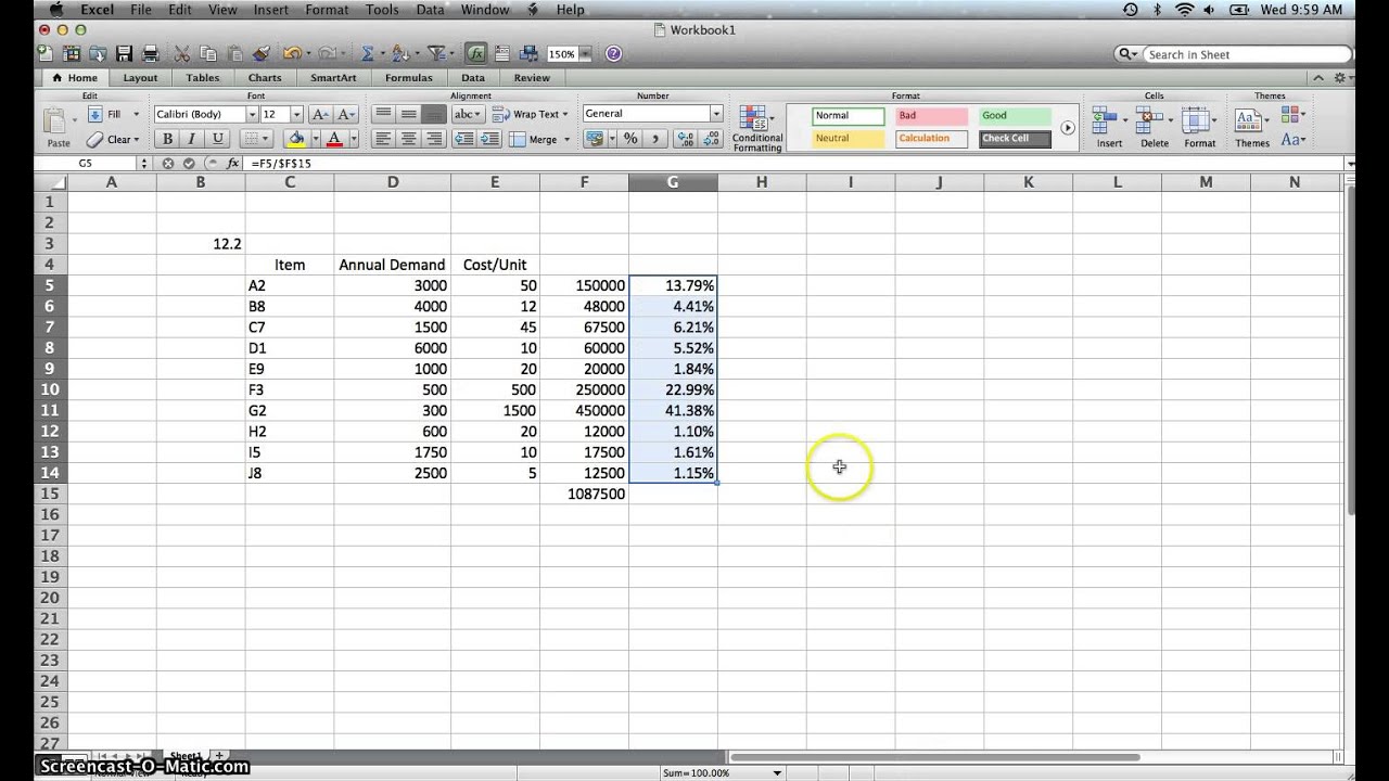 Excel Abc Analysis Minensa