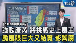 強颱康芮 將挑戰史上風王 颱風眼巨大又結實 影響廣｜TVBS新聞 @TVBSNEWS02