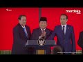 momen adab presiden prabowo saat bangun danantara gandeng kiai ma ruf nunduk salami jokowi