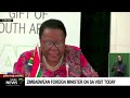 Zimbabwean Foreign Affairs Minister on SA visit