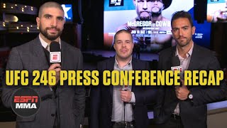 No trash talk between Conor McGregor and Donald Cerrone | UFC 246 Press Conference | ESPN MMA