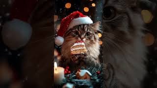 Cute cat Marry Christmas stetus #shortvideo #cuteanimels #youtubeshorts