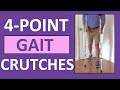 4-Point Gait Crutches Walking Pattern Demonstration Nursing Skill