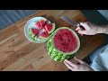 slicing a watermelon like a pro 🍉🔪