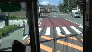 【路面電車動画】京福電鉄６５　つりかけの音　モボ３０１形