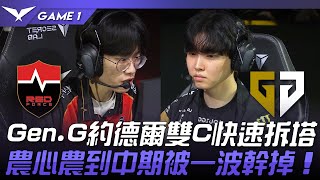 GEN vs NS Gen.G約德爾雙C快速拆塔！農心農到中期被一波幹掉！Game 1 | 2024 LCK夏季賽