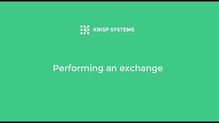 Exchange items in KRISP POS