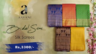 Bridal Semi Silk Sarees | Aavani Silks - Sirumugai.