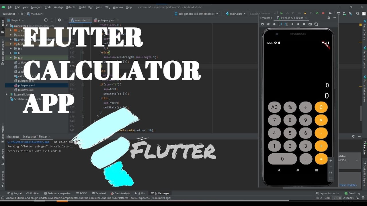 Calculator App Using Flutter Youtube