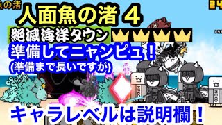 にゃんこ 人面魚の渚 星4 準備してニャンピュ！絶滅海洋タウン にゃんこ大戦争 ユーザーランク 20240 キャラレベルは説明欄に ☆4 王冠4