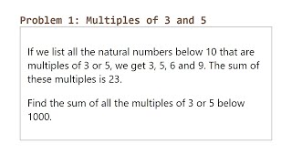 Project Euler: Problem 1 (analysis)
