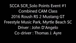 John D'Angelo SCR Solo Event #1 Feb. 25, 2018