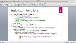 Java for Scientific Computing: java.lang.Math class