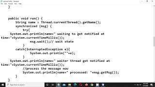 THREADING IN JAVA PART 7 | INTER THREAD COMMUNICATION IN JAVA