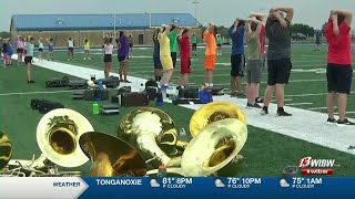 Washburn Rural Marching Band prepares for upcoming exhibition in the summer heat