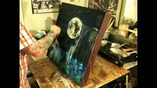 Encaustic Process "Moonswim"