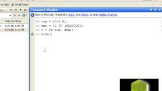 MATLAB tutorial: bode plot, transfer function and logspace