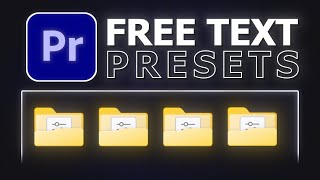 FREE TEXT Preset Pack 60+ | Premiere Pro🚀