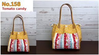 퀼트 No.158 줄무늬 토트백(Tote bag), How to make, 프레스기법, 퀼트토트백, 패키지 - 네이버 토마토캔디