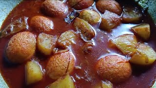 বাড়িতে থাকা ঘরোয়া মসলা দিয়ে ডিম আলুর ঝোল। how to cook dim aloo jhol। dim aloo diye tarkari।