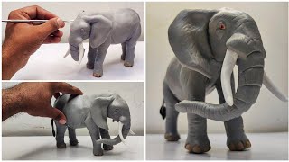 Clay Sculpting: Elephant || How To Make Animal With Clay || Clay Modelling || Clay Craft and Art