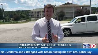 Coroner releases preliminary autopsy results for body found in shuttered Lexington County motel