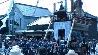 寺宿区　中日の曳き廻し（平成２０年本宿祭禮）