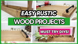 DIY A Rustic Wood Tray For CHEAP - Youll NEVER Believe How Easy It Is!