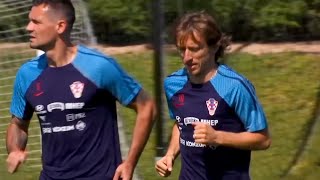 Modric leads the way in Croatia training as Vida struggles in the heat