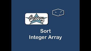 sort integer array in groovy