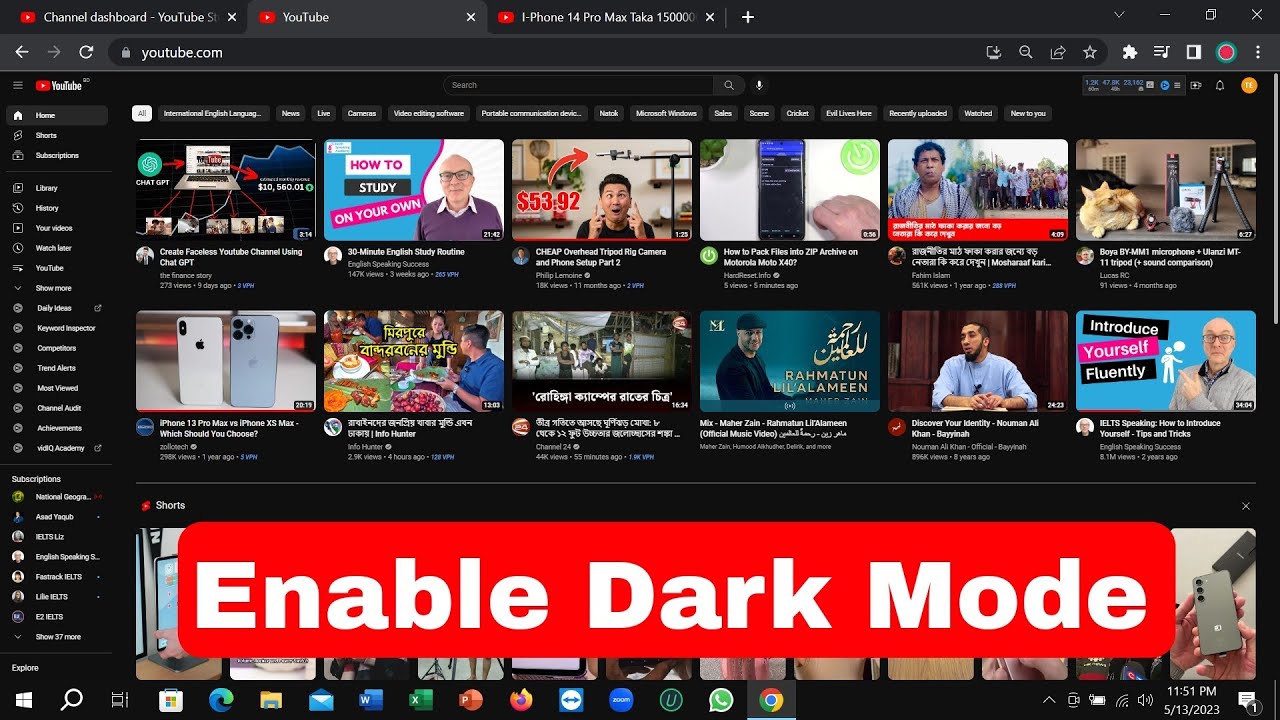 How To Enable Dark Mode On Youtube Youtube Dark Theme Pc Laptop How To Enable Dark Mode On Youtube Youtube Dark Theme Pc Laptop