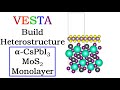 VESTA Software - 𝛂-CsPbI3 / MoS2 Monolayer Heterostructure