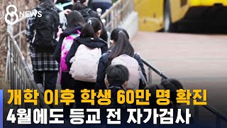 개학 이후 학생 60만 명 확진…4월에도 등교 전 자가검사 / SBS