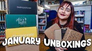 January Book Unboxing! Illumicrate, Fairyloot, Goldsboro, Afterlight, Special Editions + More! 2023