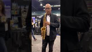 Greg Osby on the 10MFAN SHOWBOAT alto mouthpiece. NAMM 2019