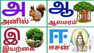 Uyir ezhuthukal / learn tamil alphabets / a aa e ee / tamil letters/ அஆஇஈ/ உயிர் எழுத்துக்கள் / அஆஇஈ