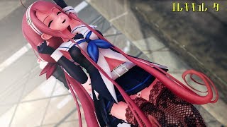 【MMD艦これ】江風山風でエレキキュレーター　ニーソガーターローアングルVer 　歌詞つき