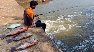 भावेशला घेऊन गेलो तांबोशीच्या स्पॉटला , गरवून पकडले मासे | Traditional fishing kokan @TejaGurav