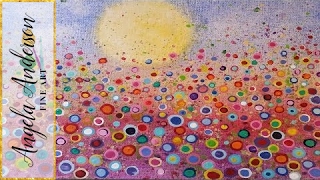 Floral Landscape Acrylic Painting Tutorial (Yvonne Coomber Inspired) - Free Lesson for All Ages