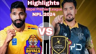 NPL 2024, Highlights, Kathmandu Gurkhas VS Sudurpaschim Royals