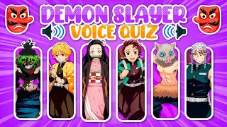 DEMON SLAYER VOICE QUIZ 🗣️👹 Guess the character voice | Kimetsu no Yaiba/Demon Slayer quiz ⚔️