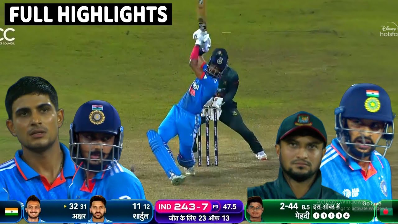 India Vs Bangladesh Asia Cup Full Match Highlights,Ind Vs Ban Super 4 ...