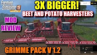 Farming Simulator 2015 - Mod Review "Grimme Pack V 1.2 Beet and Potato Harvesters"