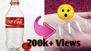 How To Make A Fake Nails From Bottle|DIY Artificial Nails At Home|घर पर बोतल से नकली नाखून कैसे बनाऐ