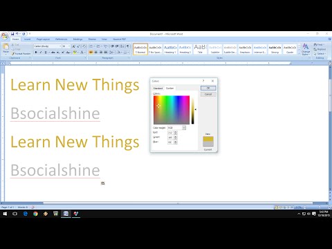 How to Make Golden and Silver Colors In MS Word How to Make Golden and Silver Colors In MS Word