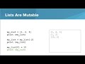 Python- Lists