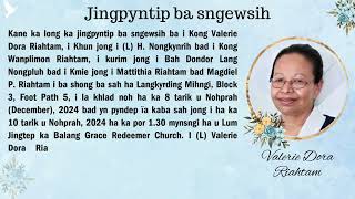 Jingpyntip ba sngewsih - Khlad noh i Kong Valerie Dora Riahtam