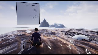 Unreal Engine 5: Fluid Ninja Live with Dynamic Landscape Collision