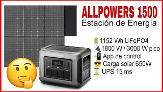 ESTACIÓN DE ENERGÍA 🔋 ALLPOWER 1500 ☀️ || 1152 Wh LiFePO4